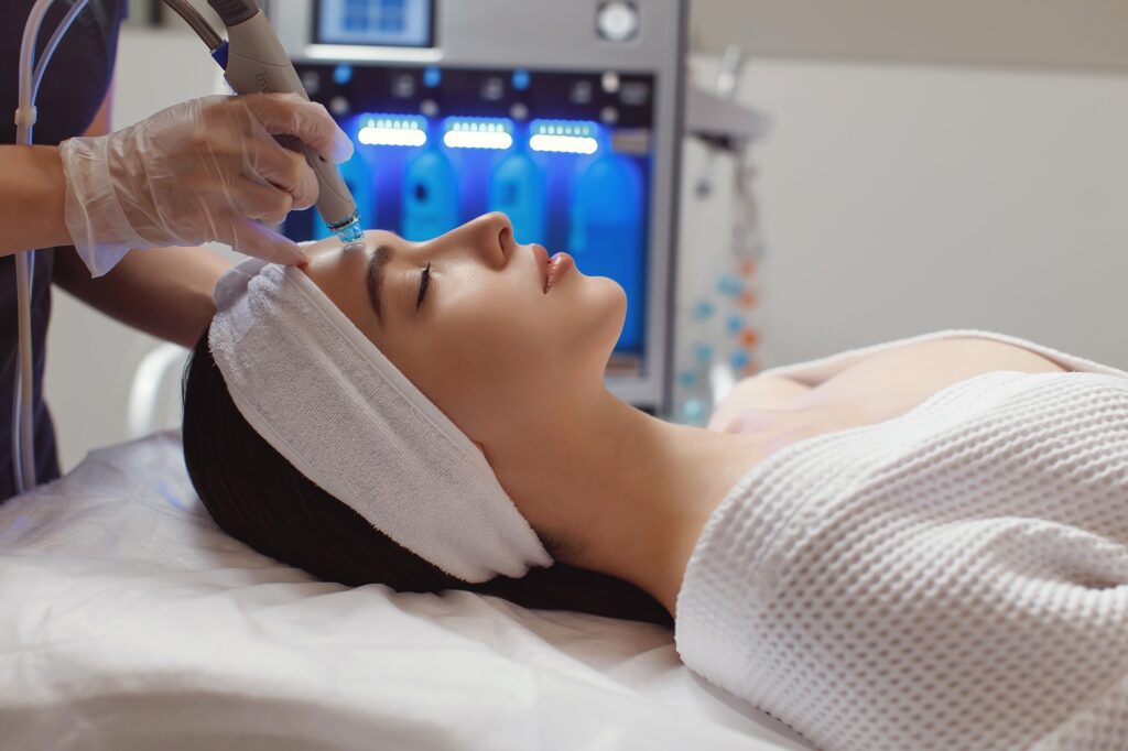 A Woman getting Laser Rejuvenation | Soleil Medical & Beauty Spa in Portland, OR