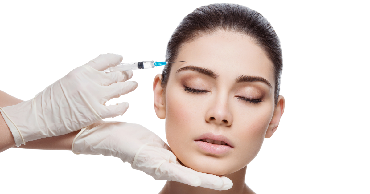Woman receiving Xeomin injection for wrinkles in Portland, OR